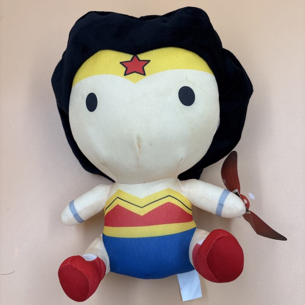 Wonder Woman Chibi Plush 13” Six Flags DC Comics Cute Superhero Stuffed Doll